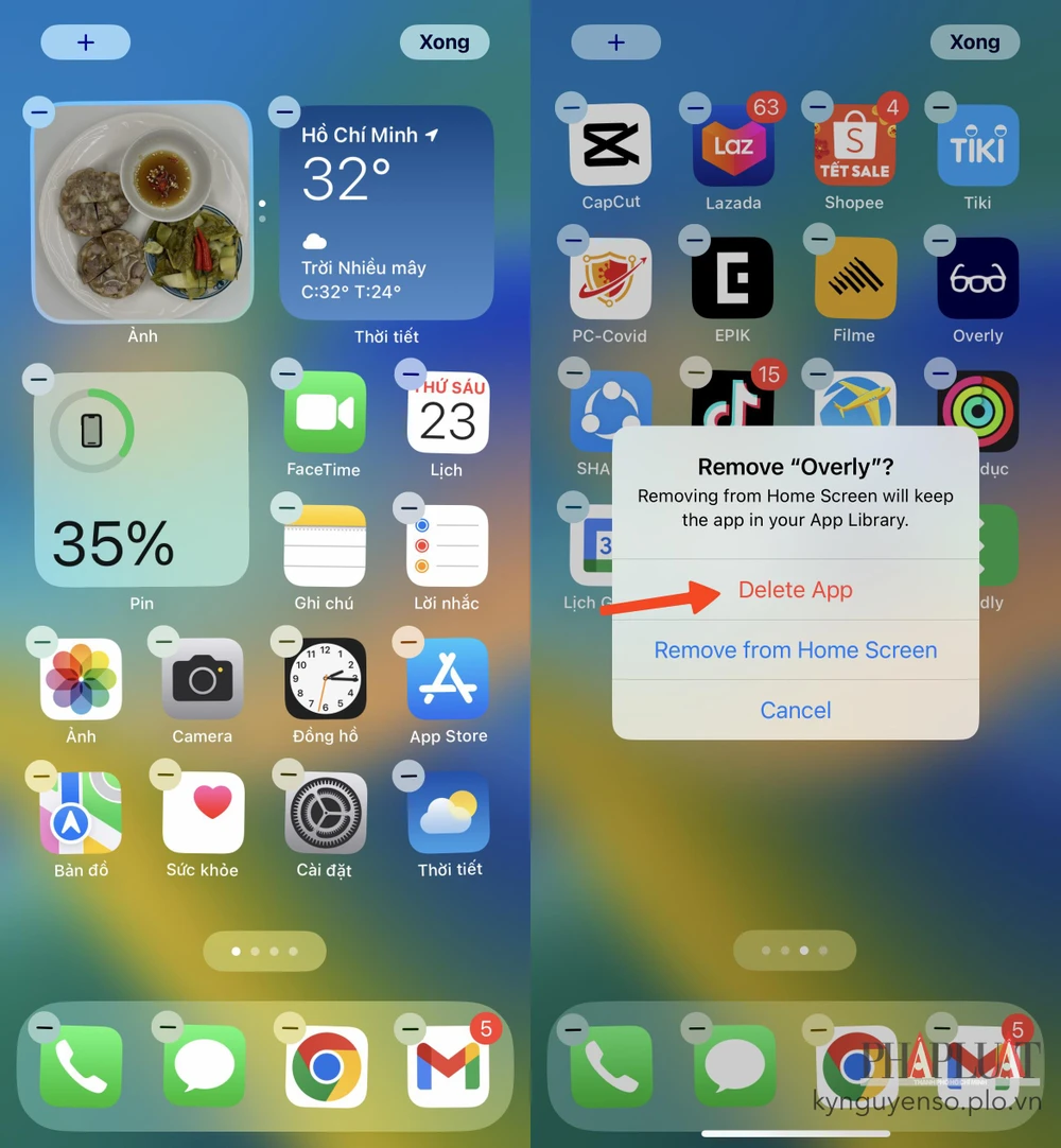 Xóa và cài đặt lại ứng dụng. Ảnh: MINH HOÀNG