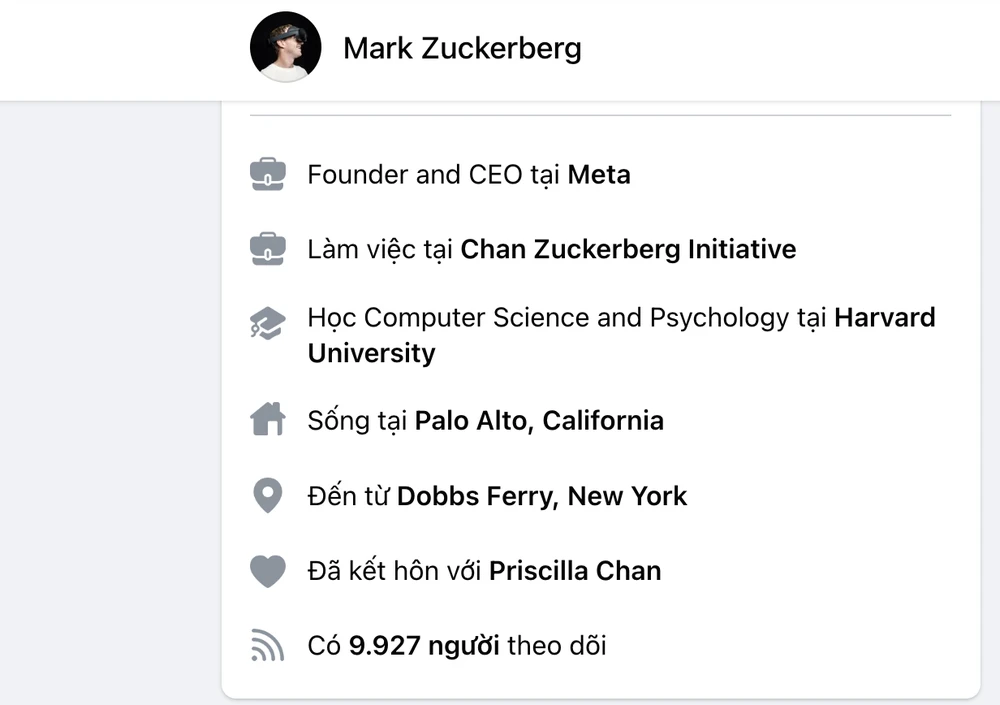 Mark Zuckerberg cũng mất hàng chục triệu follow. Ảnh: TIỂU MINH
