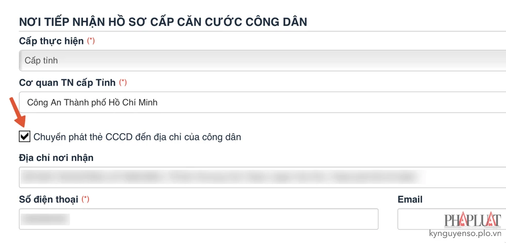 gui-yeu-cau-doi-cccd-ngay-tai-nha Gửi yêu cầu và nhận thẻ CCCD ngay tại nhà. Ảnh: MINH HOÀNG
