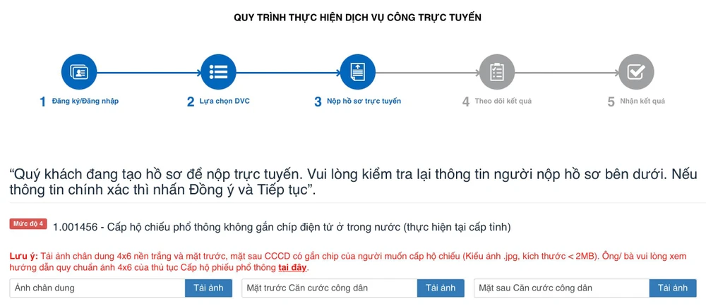 Điền đầy đủ các thông tin cần thiết. Ảnh: MINH HOÀNG