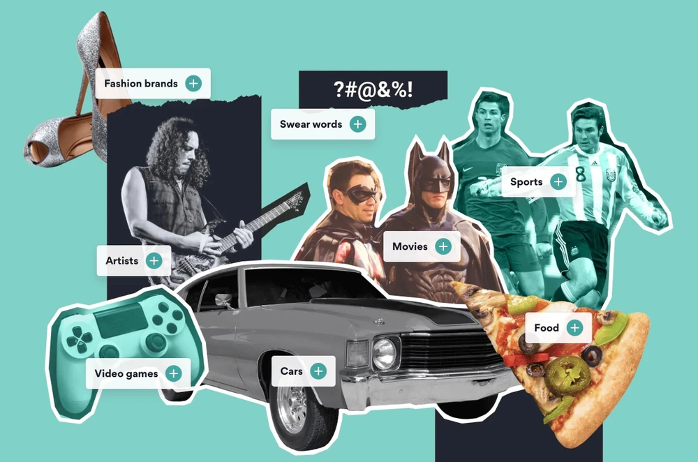 tên đội thể thao, tên nhân vật trong phim... thường được sử dụng làm mật khẩu