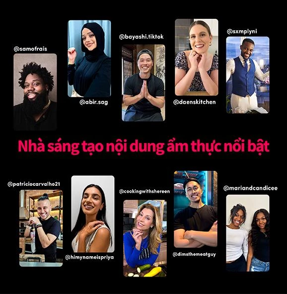 nhà sáng tạo nội dung ẩm thực nổi bật