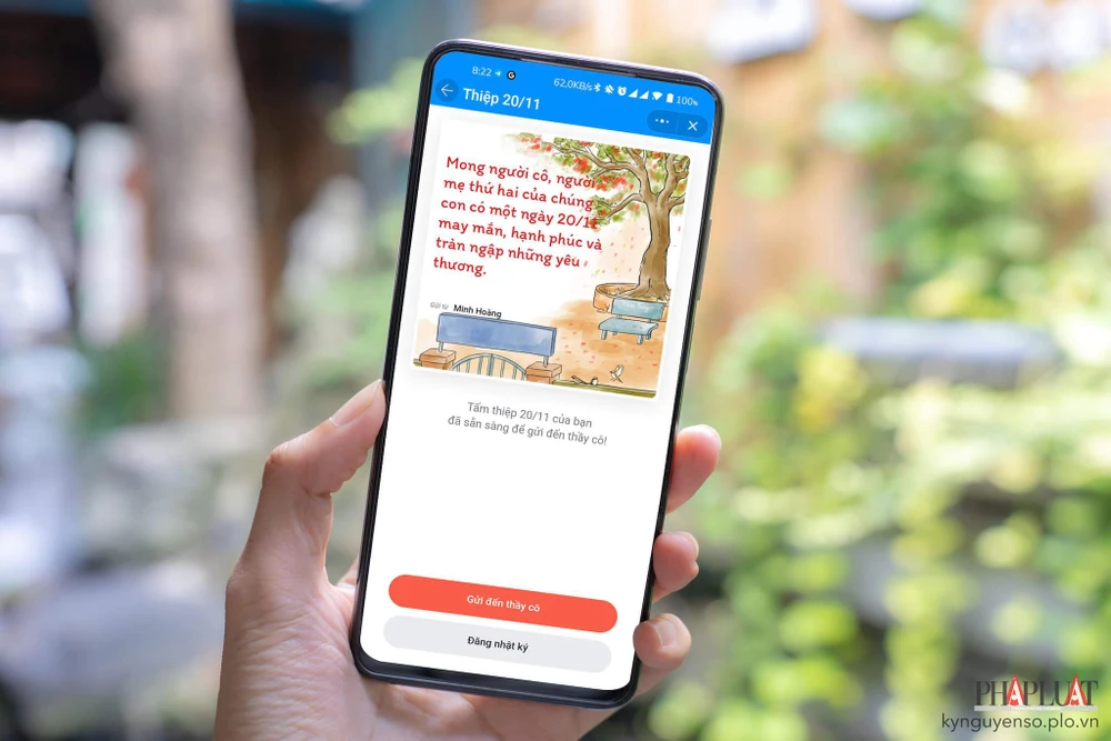 Cách tạo thiệp chúc mừng 20-11 bằng Zalo. Ảnh: MINH HOÀNG