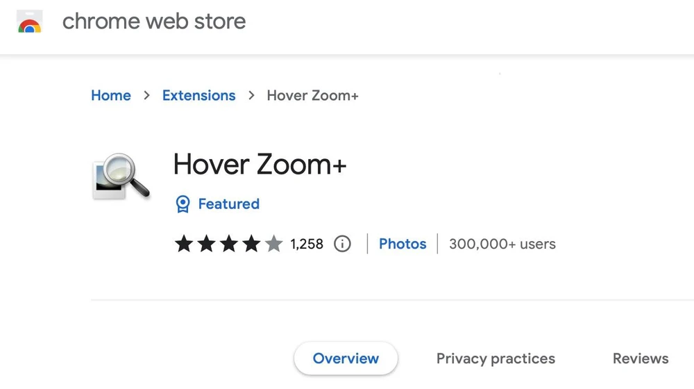 Imagus và Hover Zoom+ là tiện ích tốt nhất để thay thế Hover Zoom. Ảnh: TIỂU MINH