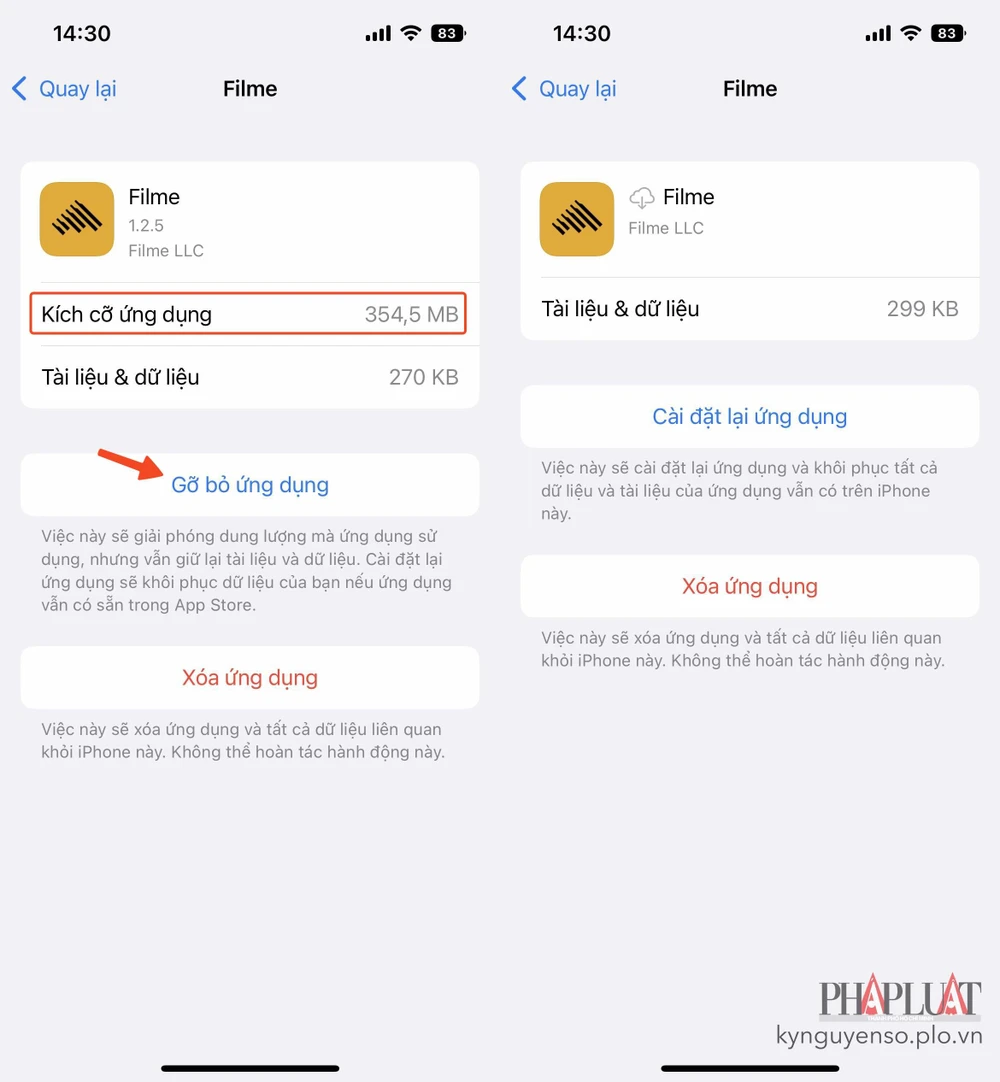 Gỡ bỏ bớt các ứng dụng không quan trọng. Ảnh: MINH HOÀNG