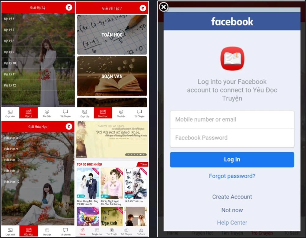 Phần mềm độc hại yêu cầu người dùng đăng nhập bằng tài khoản Facebook. Ảnh: Zimperium