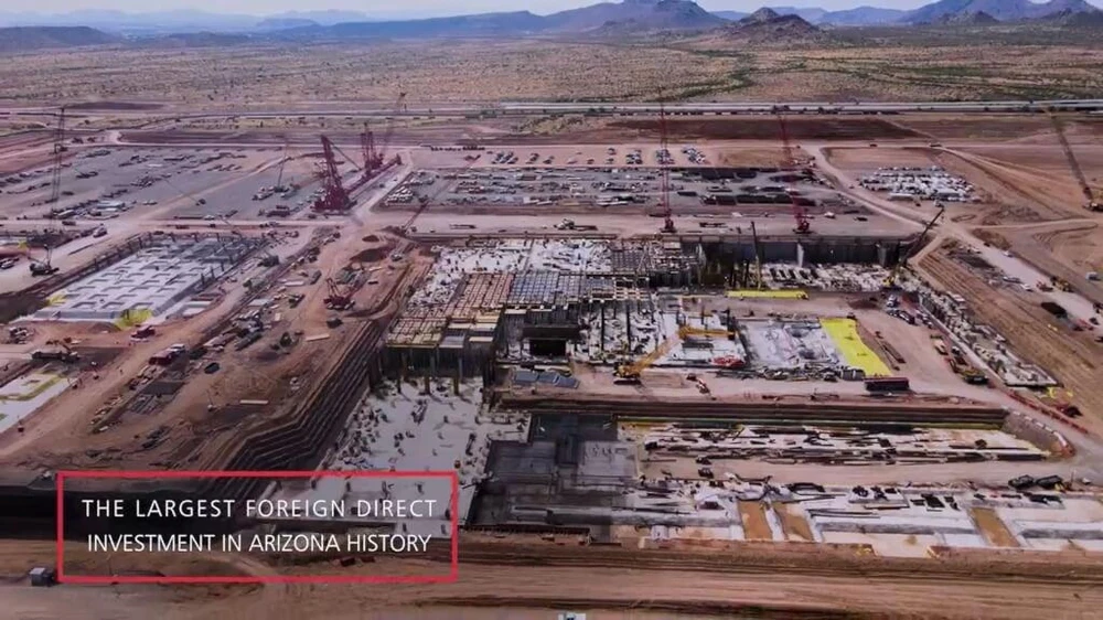 Nhà máy của TSMC ở Arizona sẽ bắt đầu hoạt động vào năm 2024. Ảnh: TSMC