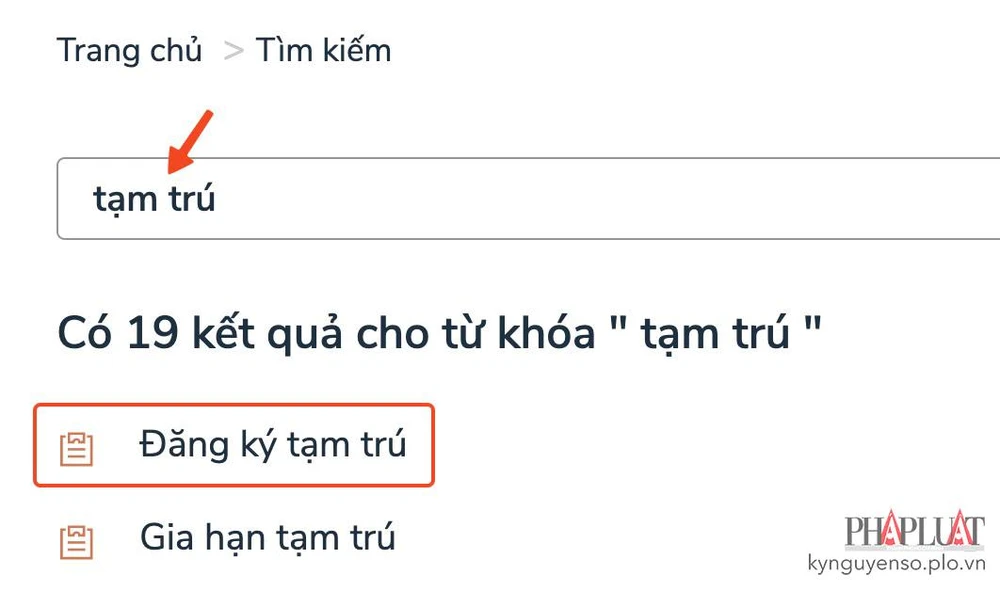 Cách đăng ký tạm trú ngay tại nhà. Ảnh: MINH HOÀNG