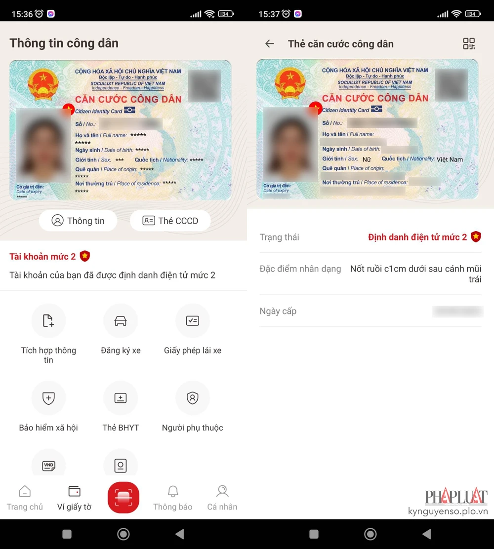 Nâng cấp tài khoản VNeID lên mức độ 2 để sử dụng được nhiều dịch vụ hơn. Ảnh: MINH HOÀNG
