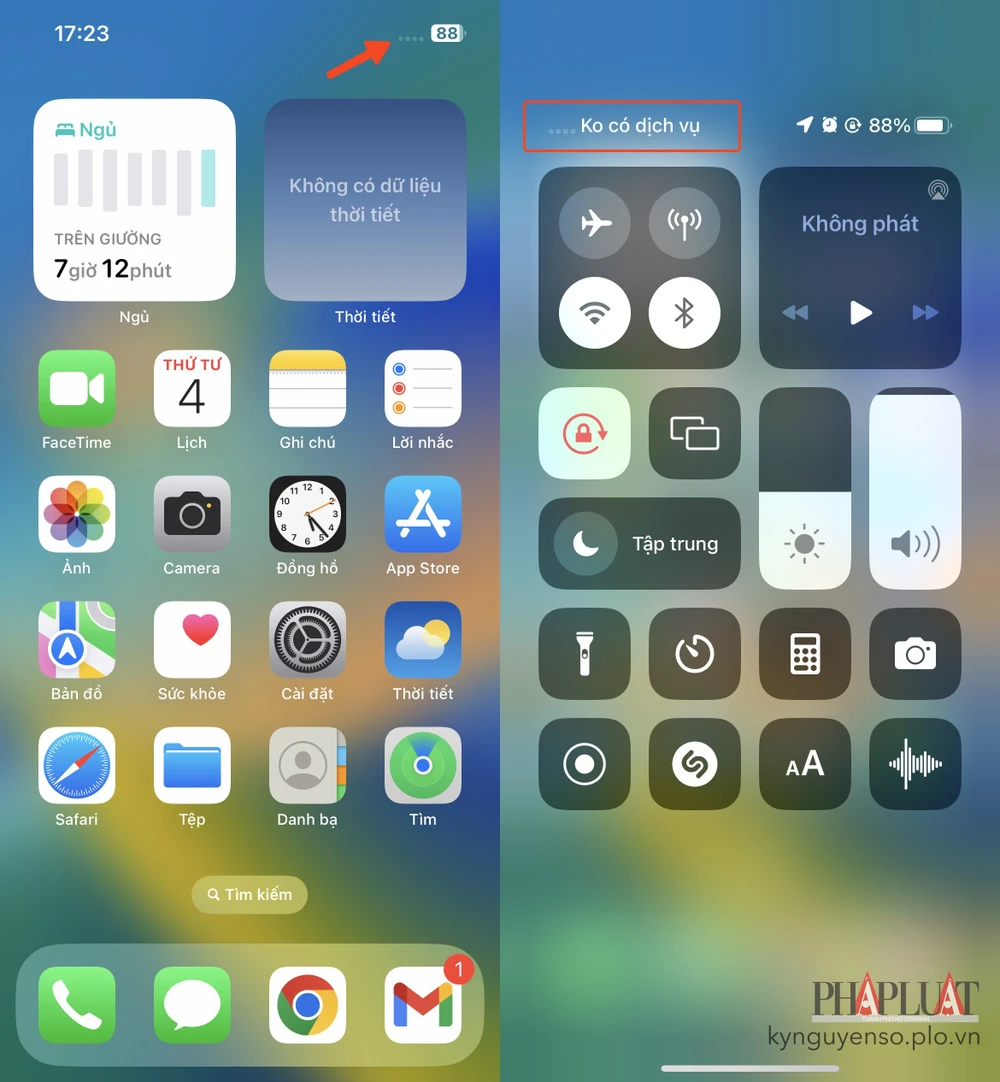 Mạng MobiFone mất sóng tại nhiều khu vực trong TP. Ảnh: TIỂU MINH