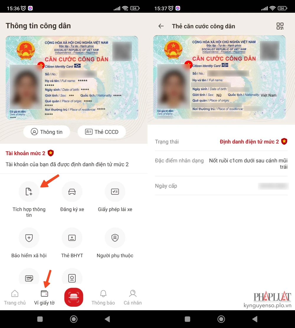 cach-tich-hop-gplx-va-the-bhyt-vao-ung-dung-vneid Cách tích hợp giấy phép lái xe và thẻ bảo hiểm y tế vào ứng dụng VNeID. Ảnh: MINH HOÀNG