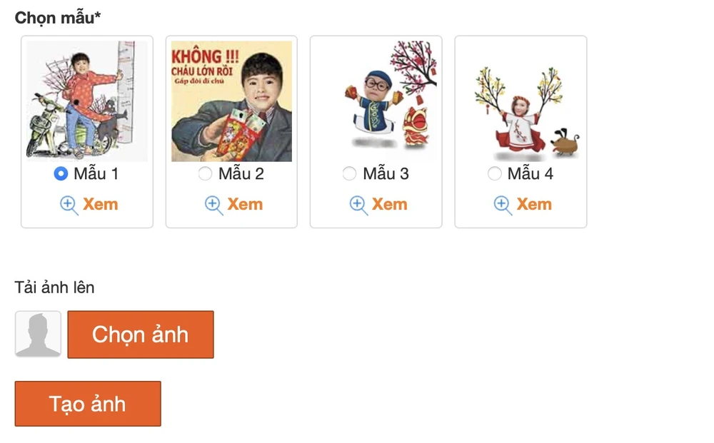 chon-hinh-mau-can-ghep-mat Chọn hình mẫu cần ghép mặt. Ảnh: MINH HOÀNG