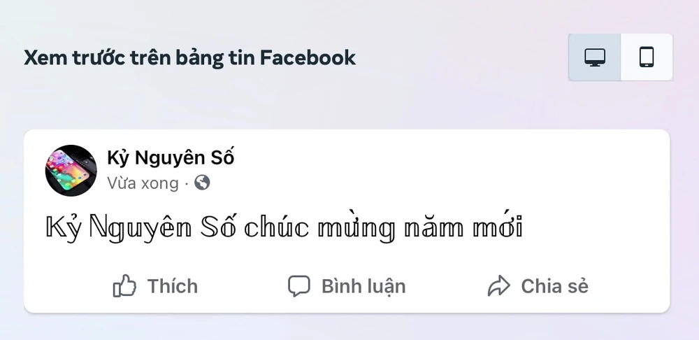 Cách đăng nội dung lên Facebook với font chữ độc lạ. Ảnh: MINH HOÀNG