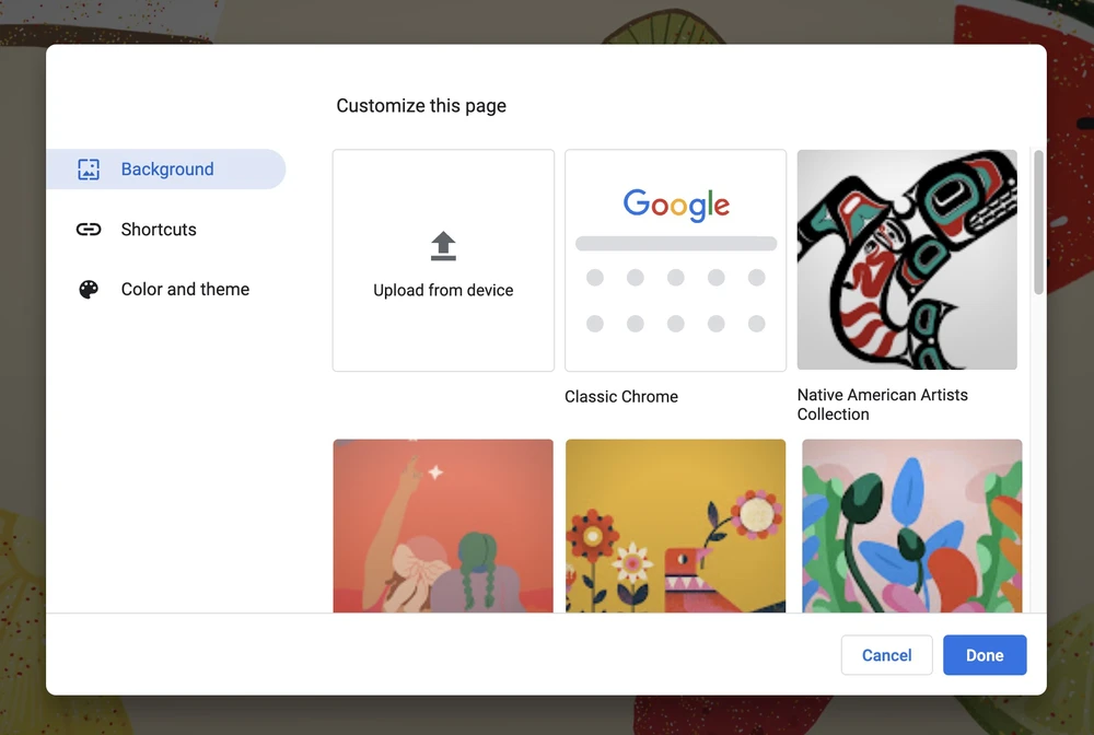 thay-doi-chu-de-tren-trinh-duyet Thay đổi chủ đề trên trình duyệt Chrome. Ảnh: TIỂU MINH