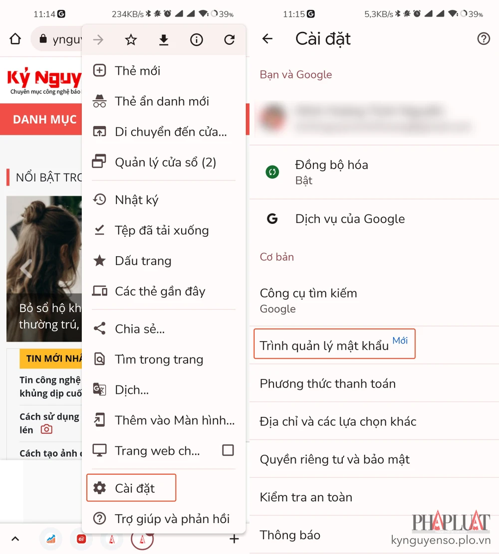 Kiểm tra mật khẩu trên điện thoại có bị rò rỉ hay không. Ảnh: MINH HOÀNG