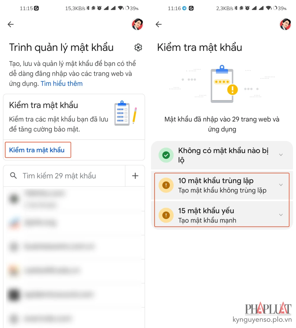 Mật khẩu mạnh phải có tối thiểu 8 ký tự gồm chữ hoa, chữ thường, số và các ký tự đặc biệt. Ảnh: MINH HOÀNG