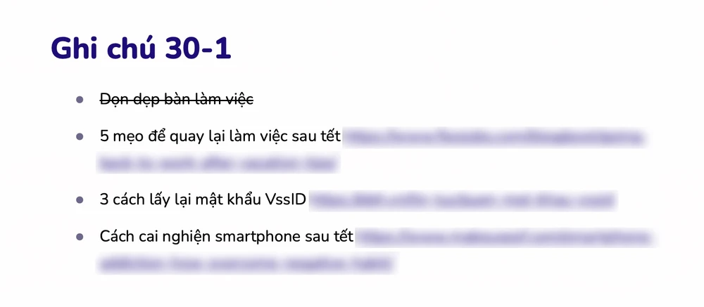 Lên danh sách các công việc cần làm theo mức độ ưu tiên. Ảnh: TIỂU MINH