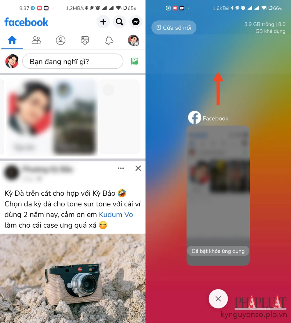 khoi-dong-lai-ung-dung-facebook Khởi động lại ứng dụng Facebook. Ảnh: MINH HOÀNG