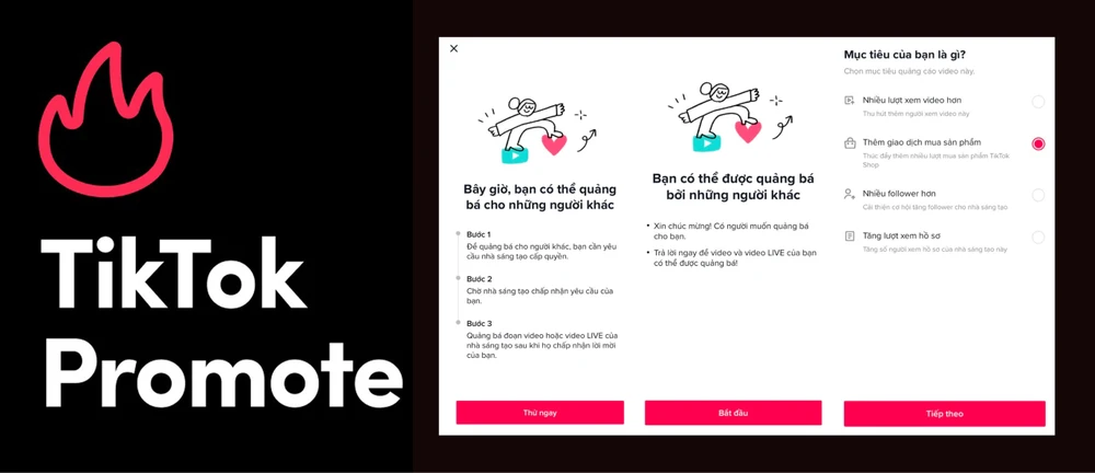 công cụ quảng cáo tiktok promote