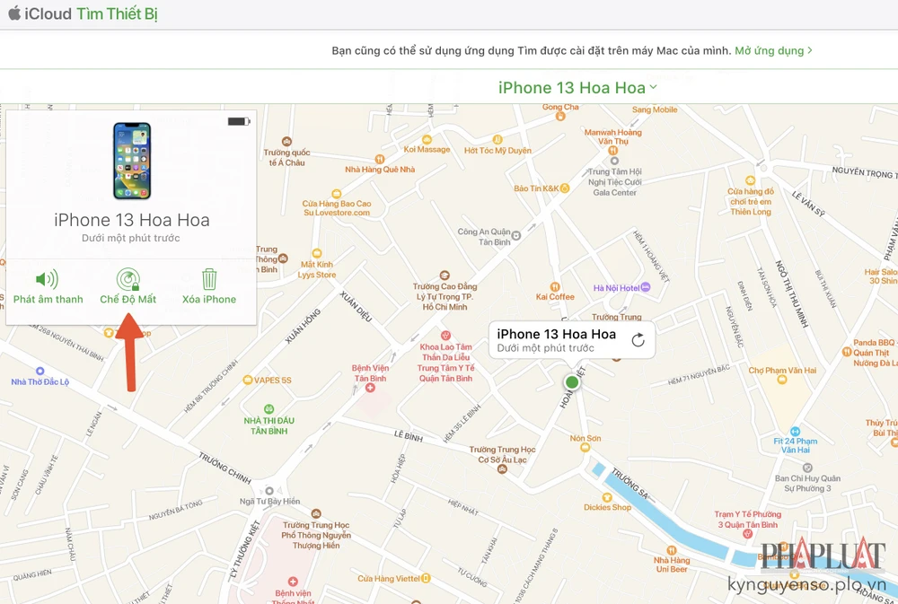 Kẻ gian sẽ khóa iPhone của bạn bằng iCloud. Ảnh: TIỂU MINH