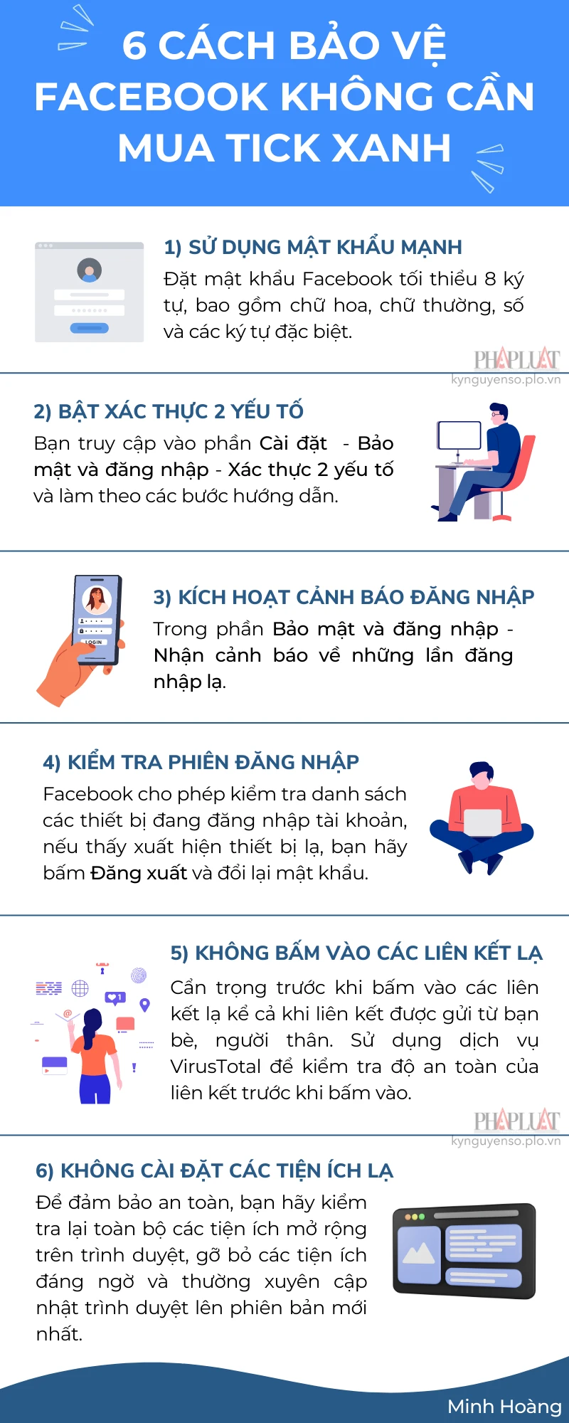 6 cách bảo vệ facebook không cần mua tick xanh