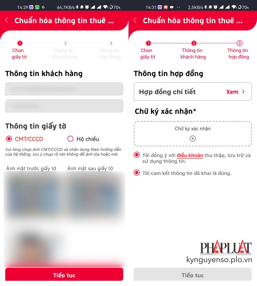 Cách chuẩn hóa thông tin thuê bao di động Viettel tại nhà. Ảnh: MINH HOÀNG