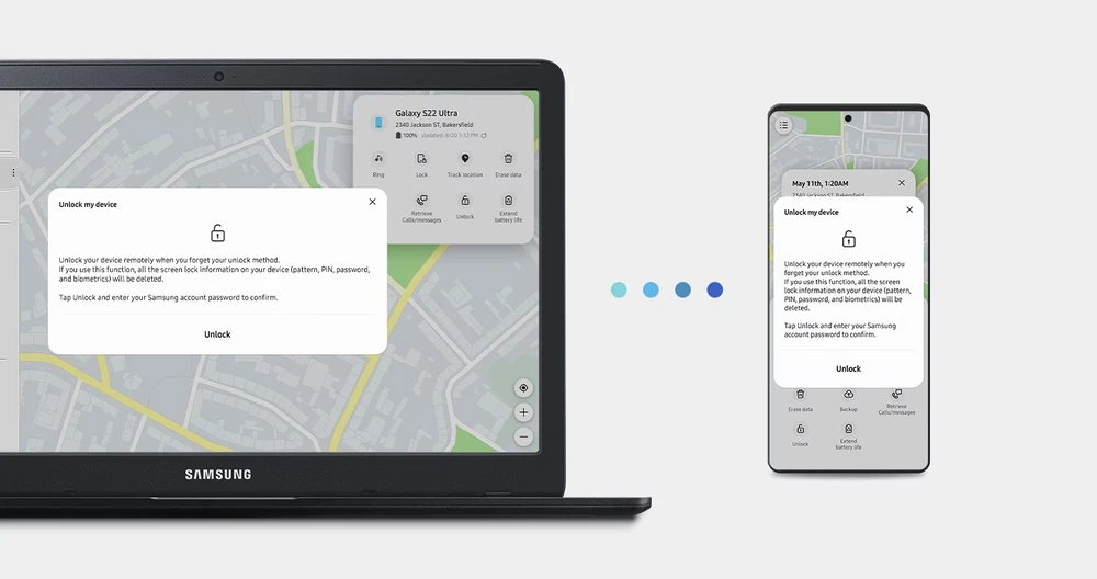 sao lưu dữ liệu điện thoại samsung bằng find my mobile