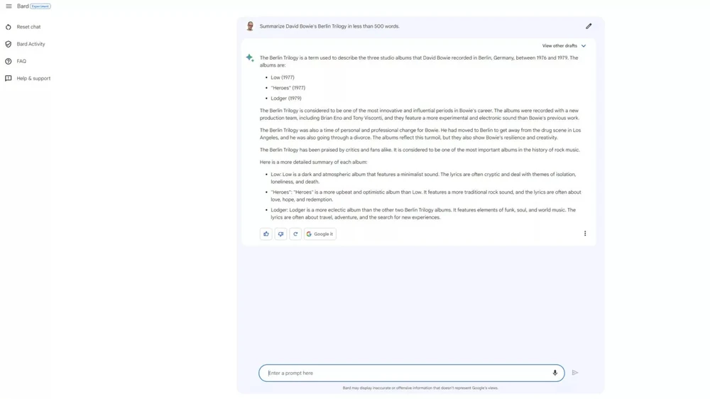 google-bard-se-tra-loi-ngay-lap-tuc Google Bard sẽ trả lời ngay lập tức các câu hỏi. Ảnh: Android Authority