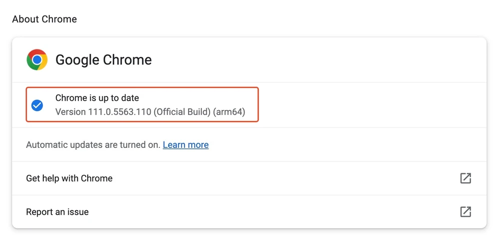 Cập nhật Google Chrome lên phiên bản mới nhất. Ảnh: TIỂU MINH