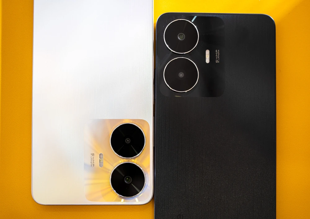 Realme C55 nổi bật cụm camera 64 MP, tính năng Mini Capsule. Ảnh: TIỂU MINH