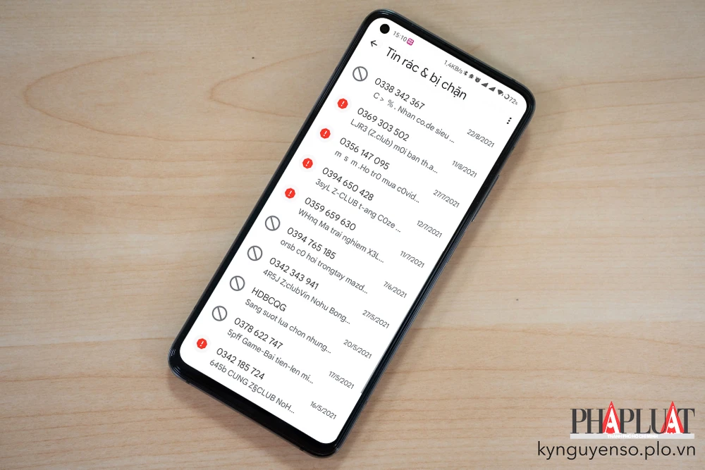 Cách phản ánh tin nhắn rác và cuộc gọi rác. Ảnh: MINH HOÀNG