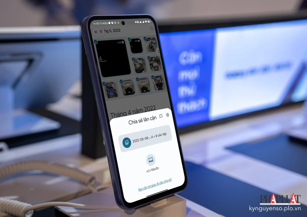 Chuyển dữ liệu giữa Android và MacBook đơn giản hơn với NearDrop. Ảnh: TIỂU MINH