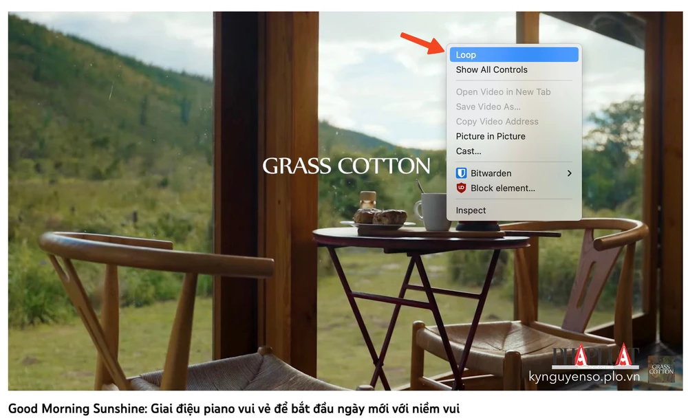 Lặp lại video yêu thích trên YouTube. Ảnh: TIỂU MINH