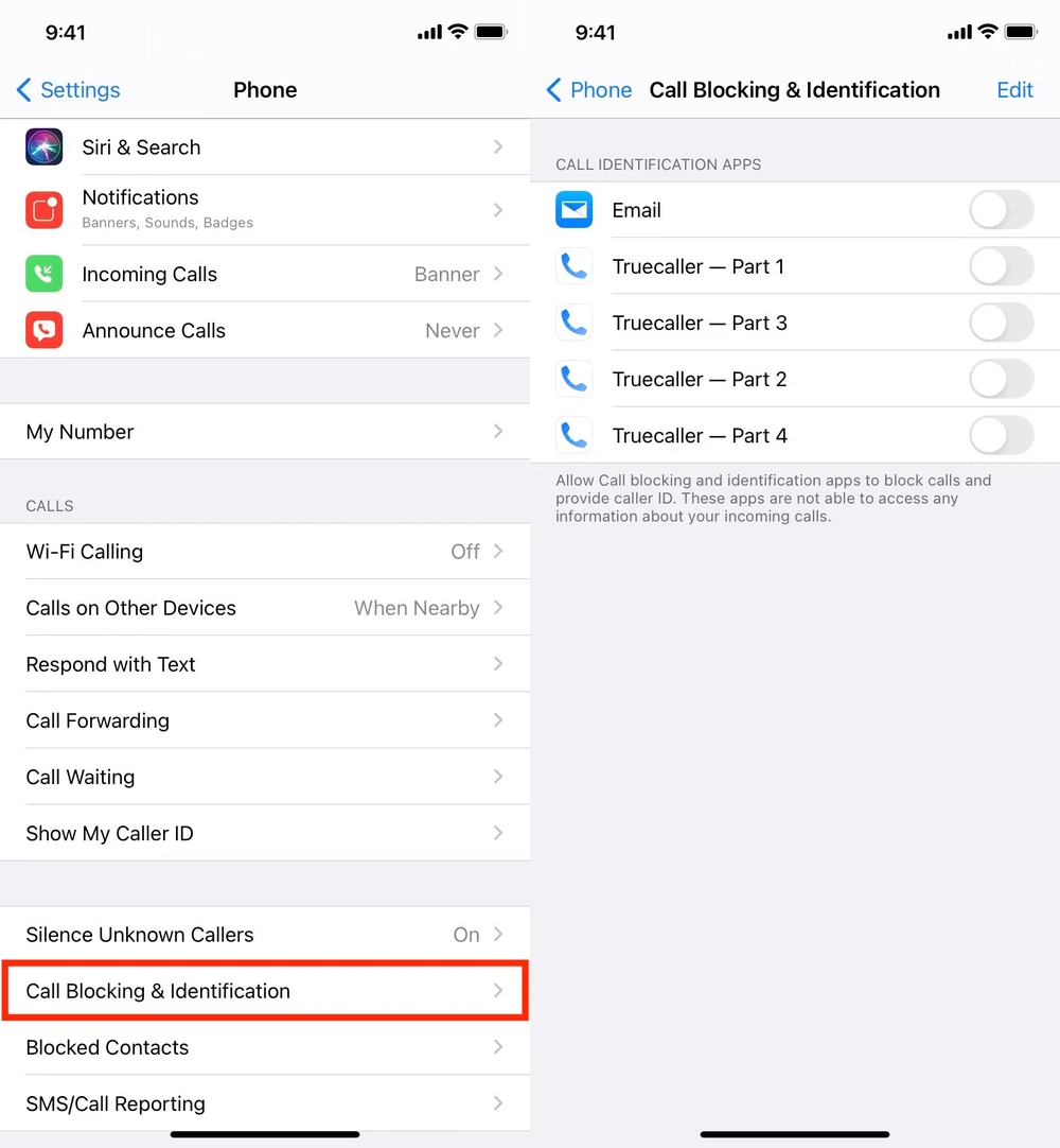 kích hoạt truecaller trên iphone