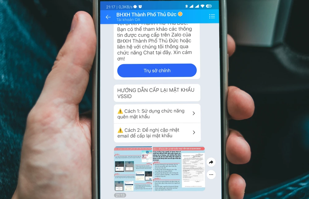 Quên mật khẩu là điều rất thường gặp sau một thời gian dài không truy cập ứng dụng.