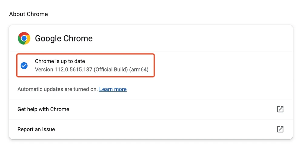 Cập nhật trình duyệt Chrome lên phiên bản mới nhất. Ảnh: TIỂU MINH