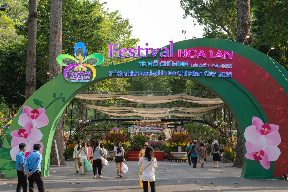 Festival Hoa lan 2023 được tổ chức tại công viên Tao Đàn, TP.HCM. Ảnh: TIỂU MINH
