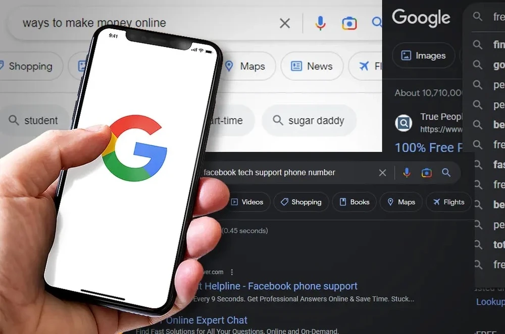 các cụm từ bạn nên tránh tìm kiếm trên google