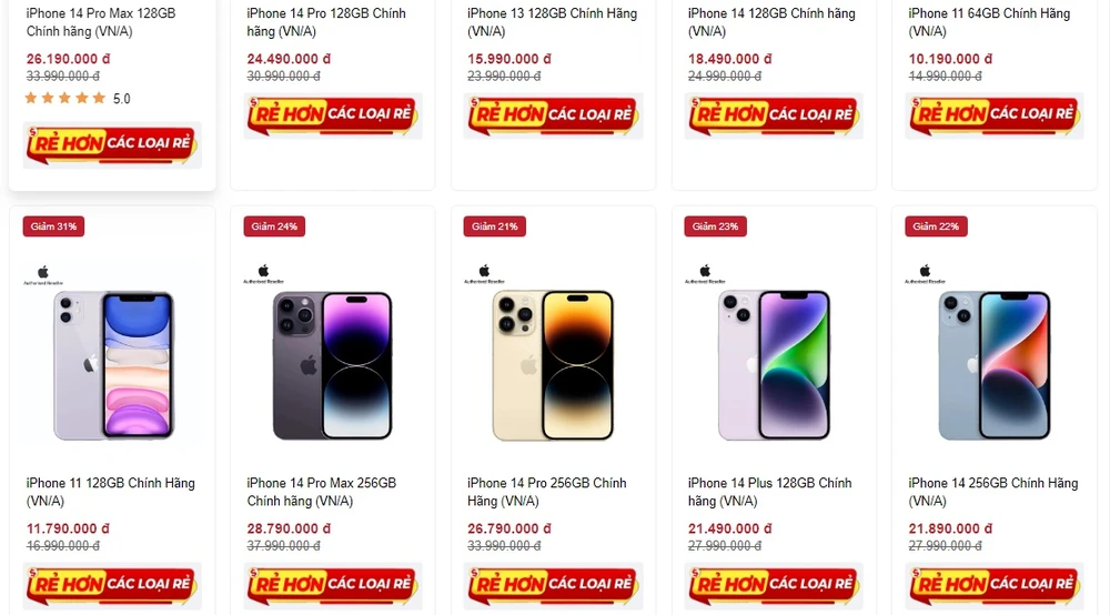 iphone-lien-tuc-duoc-giam-gia iPhone liên tục được điều chỉnh giảm giá.