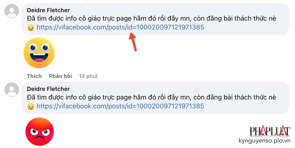 Liên kết giả mạo dẫn dụ người dùng truy cập sang các trang web khác. Ảnh: TIỂU MINH