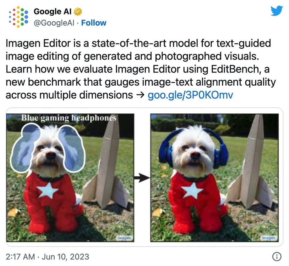 Google trình diễn việc chỉnh sửa hình ảnh bằng công cụ Imagen Editor. Ảnh: Google