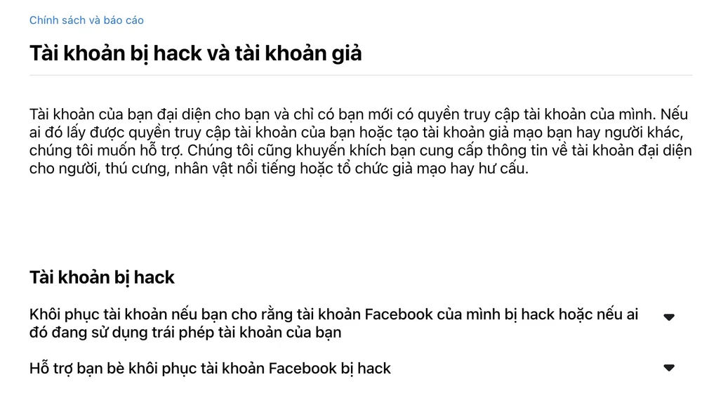 cach-bao-cao-khi-bi-mao-danh-facebook Cách báo cáo tài khoản Facebook mạo danh. Ảnh: TIỂU MINH
