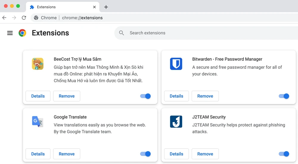 xoa-cac-tien-ich-mo-rong-doc-hai-tren-trinh-duyet Xóa các tiện ích mở rộng độc hại ngay lập tức. Ảnh: TIỂU MINH