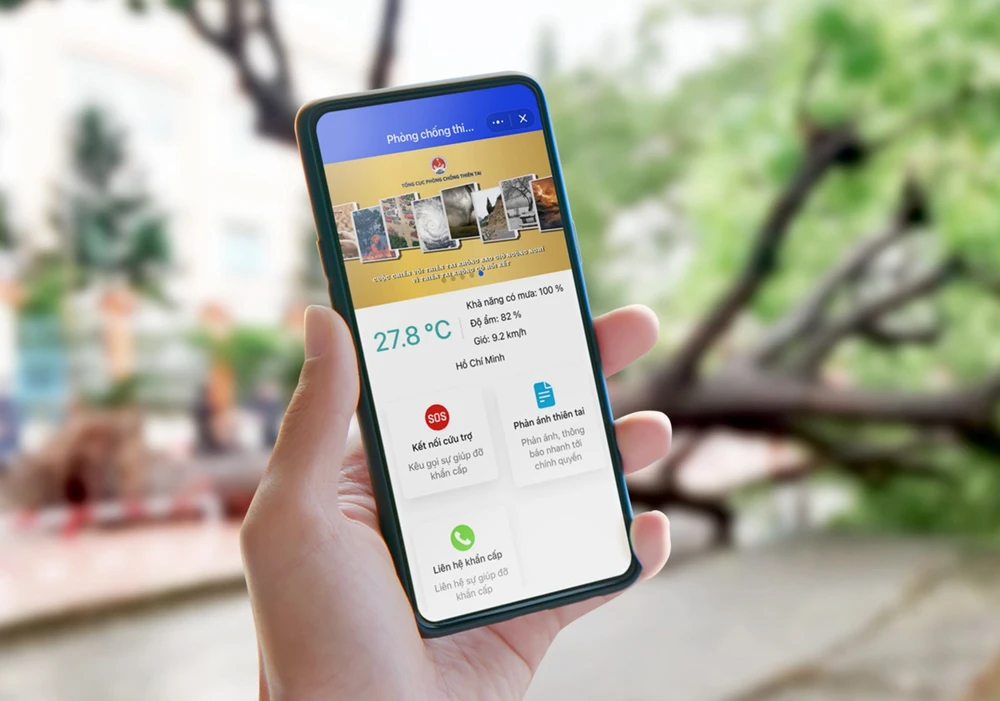 Mini app phòng chống thiên tai Việt Nam trên Zalo. 