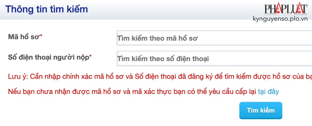 Tra cứu tiến độ xử lý hồ sơ. Ảnh: MINH HOÀNG