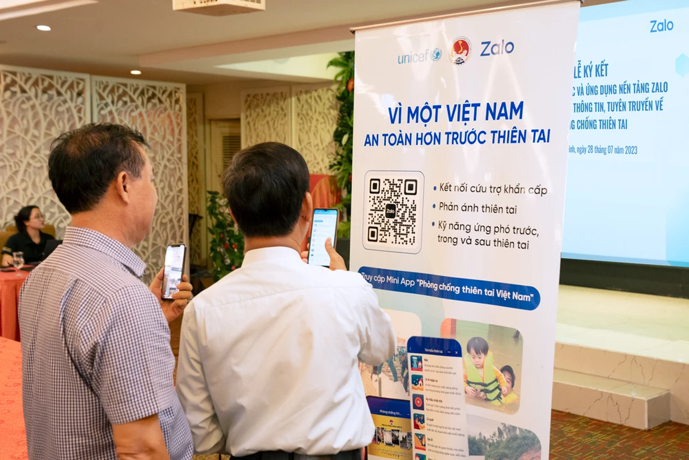 phòng chống thiên tai bằng zalo