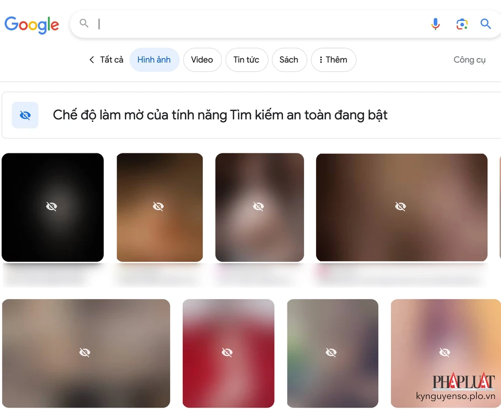 Google làm mờ nội dung khiêu dâm khỏi kết quả tìm kiếm. Ảnh: MINH HOÀNG