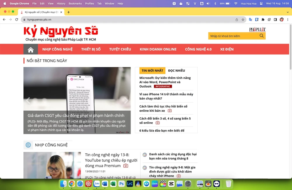 Chrome 116 cải thiện tính năng tiết kiệm pin và tiết kiệm bộ nhớ. Ảnh: TIỂU MINH