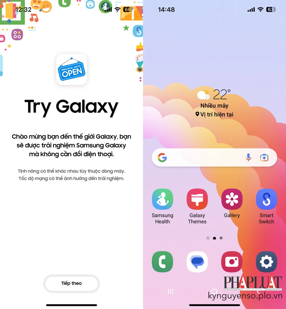 Trải nghiệm hệ điều hành Android trên iPhone. Ảnh: TIỂU MINH