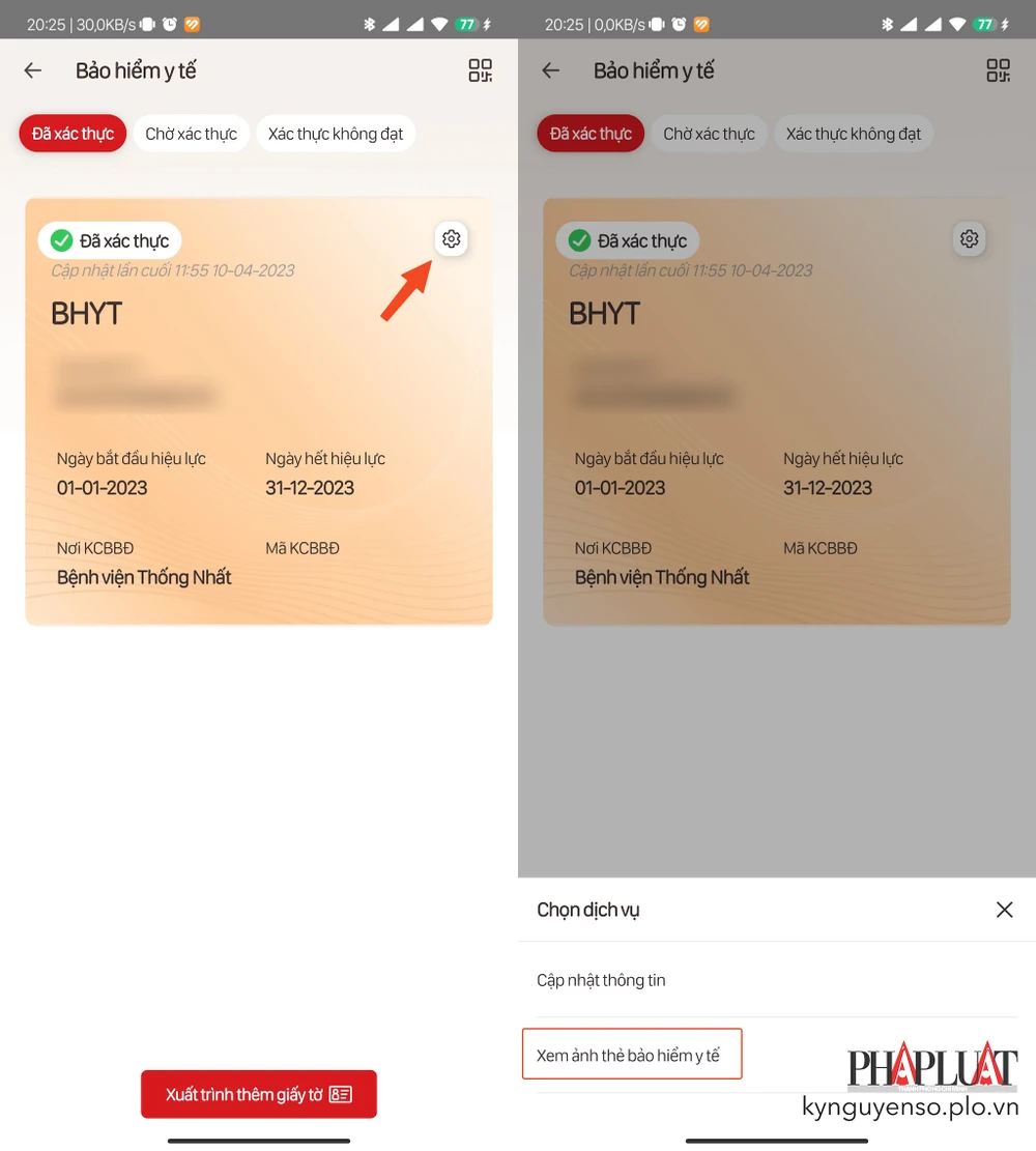 Cách sử dụng VNeID để khám bảo hiểm y tế. Ảnh: MINH HOÀNG